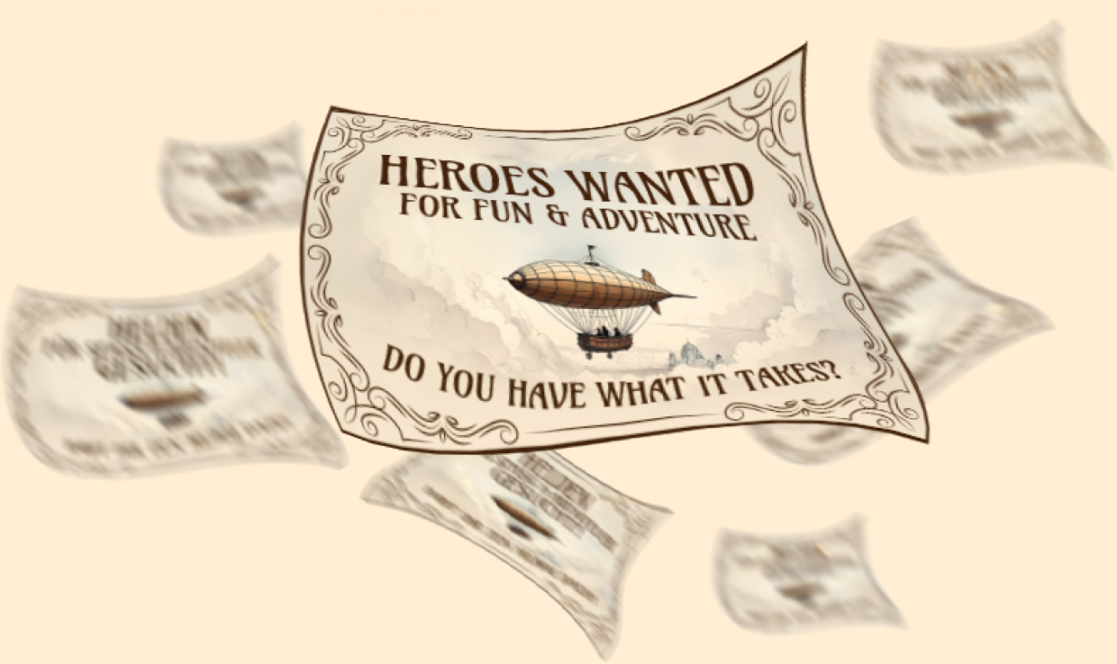Flugblatt: Helden gesucht
