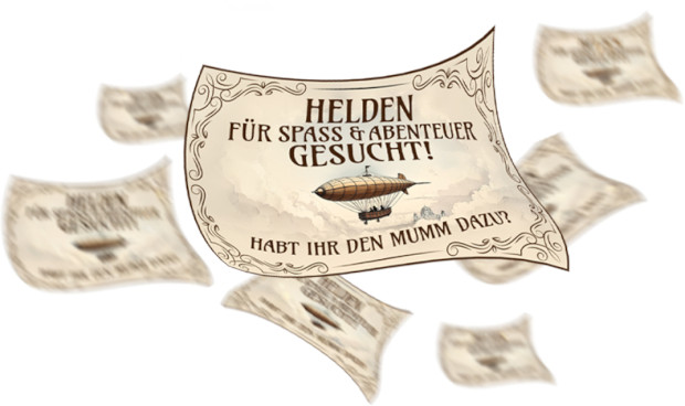 Flugblatt: Helden gesucht